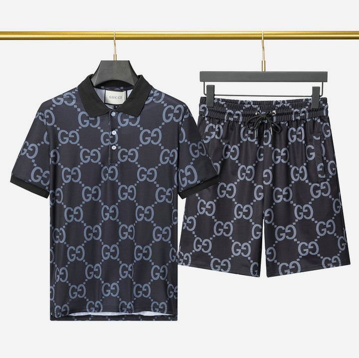 GG Florence Men Suit T-Shirt Shorts 2-Piece Set