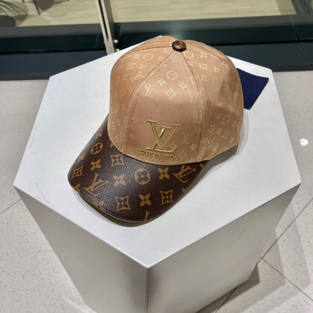 Louis Vuitton, Accessories, Louis Vuitton Baseball Cap White Beige Leather